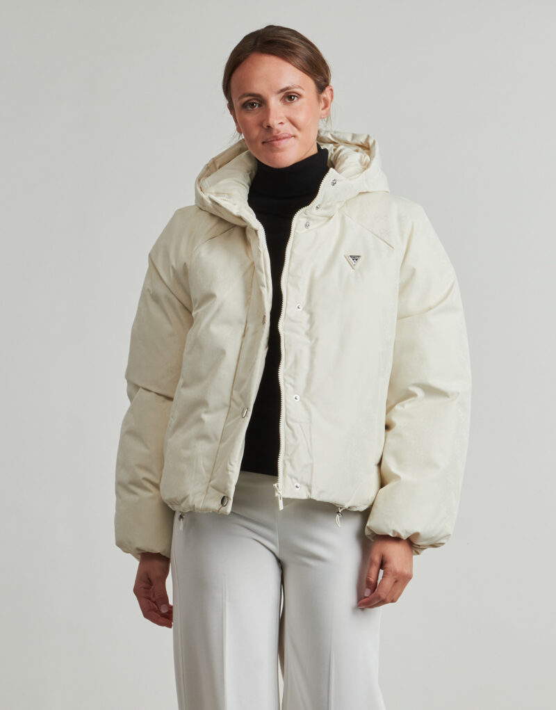 Doudoune Guess Doudoune femme 4G BOXY PUFFER beige - 2