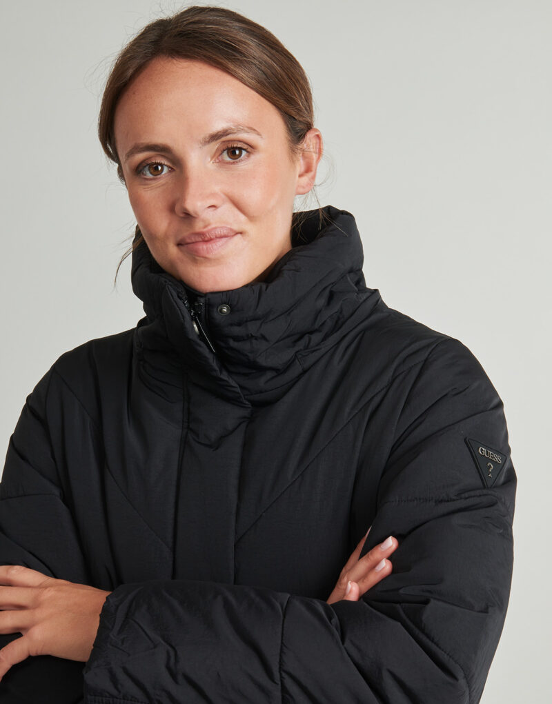 Duvet Guess ELEONOR HOODIE Black Women's Down Jackets - 5