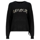 Felpe Only ONLKATIA LS TEXT Nero Felpe Donna - 1