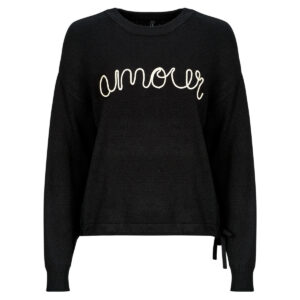Felpe  Only  ONLKATIA LS TEXT  Nero -   Felpe Abbigliamento Donna
