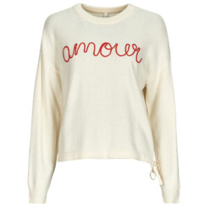 Felpe  Only  ONLKATIA LS TEXT  Bianco -   Felpe Abbigliamento Donna