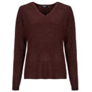 Pullover Only ONLCAMILLA V-Ausschnitt Langarm-Pullover Strick Bordeaux Damenpullover - 1