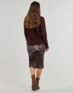 Pullover Only ONLCAMILLA V-Ausschnitt Langarm-Pullover Strick Bordeaux Damenpullover - 4