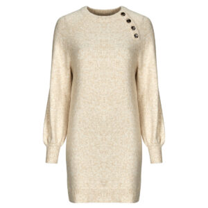 Abito corto  Only  ONLEMMA LIFE LS BUTTON  Beige -  Abiti corti Donna