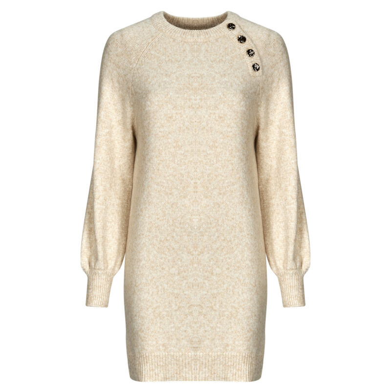 Abito corto  Only  ONLEMMA LIFE LS BUTTON  Beige -  Abiti corti Donna - 1