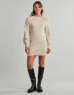 Abito corto  Only  ONLEMMA LIFE LS BUTTON  Beige -  Abiti corti Donna - 2