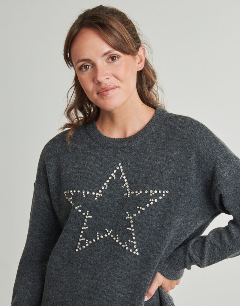 Jumper Only ONLRENATA Grey Women's Sweaters - 5