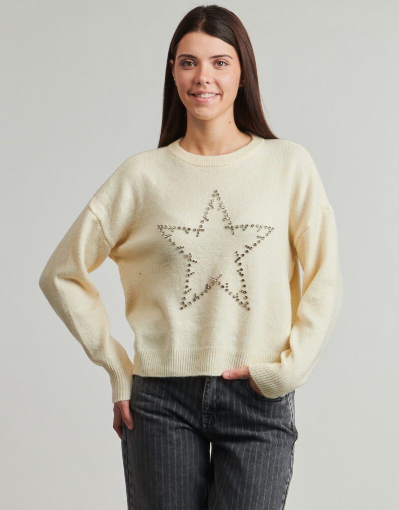 Jumper Only ONLRENATA Beige Women's Sweaters - 2