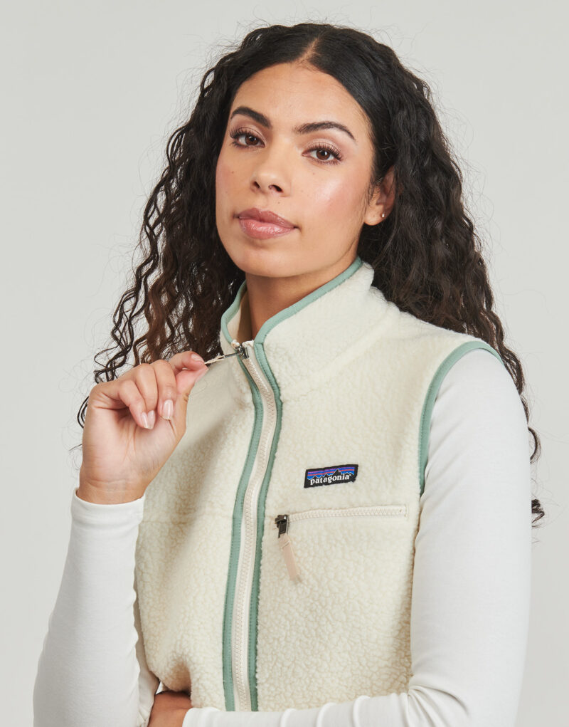 Sweat-shirt sans manches Patagonia W'S RETRO PILE GEST beige pour femme - 5