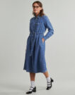 Kleiden Levis QUINCEY LS Maxikleid, blau, Damen, lang - 3
