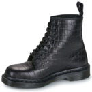 Dr. Martens 1460 Croco 8 Eye Boot Black New Vibrance Croco Nero Stivaletti Donna - 4