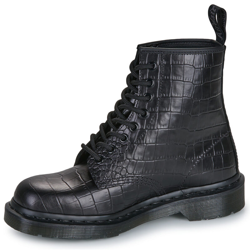 Dr. Martens 1460 Croco 8 Eye Boot Black New Vibrance Croco Nero Stivaletti Donna - 4