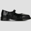 Dr. Martens Elphie MJ Mary Jane Shoe Black New Vibrance Croco Nero Ballerine Donna