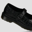 Dr. Martens Ballerines Elphie MJ Mary Jane noires New Vibrance Croco Nero pour femmes - 4