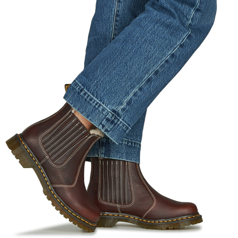 Dr. Martens 2976 Leonore II Chelsea Boot Dark Brown Grizzly Marrone Stivaletti Donna - 8