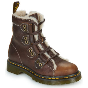 Dr. Martens  1460 Lace to Toe Boot Dark Brown Grizzly  Marrone -  Stivaletti Donna