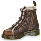 Dr. Martens 1460 Lace to Toe Boot Dark Brown Grizzly Marrone Stivaletti Donna - 4