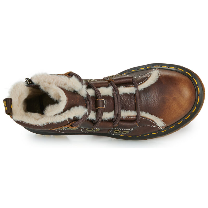 Dr. Martens 1460 Lace to Toe Boot Dark Brown Grizzly Marrone Stivaletti Donna - 6