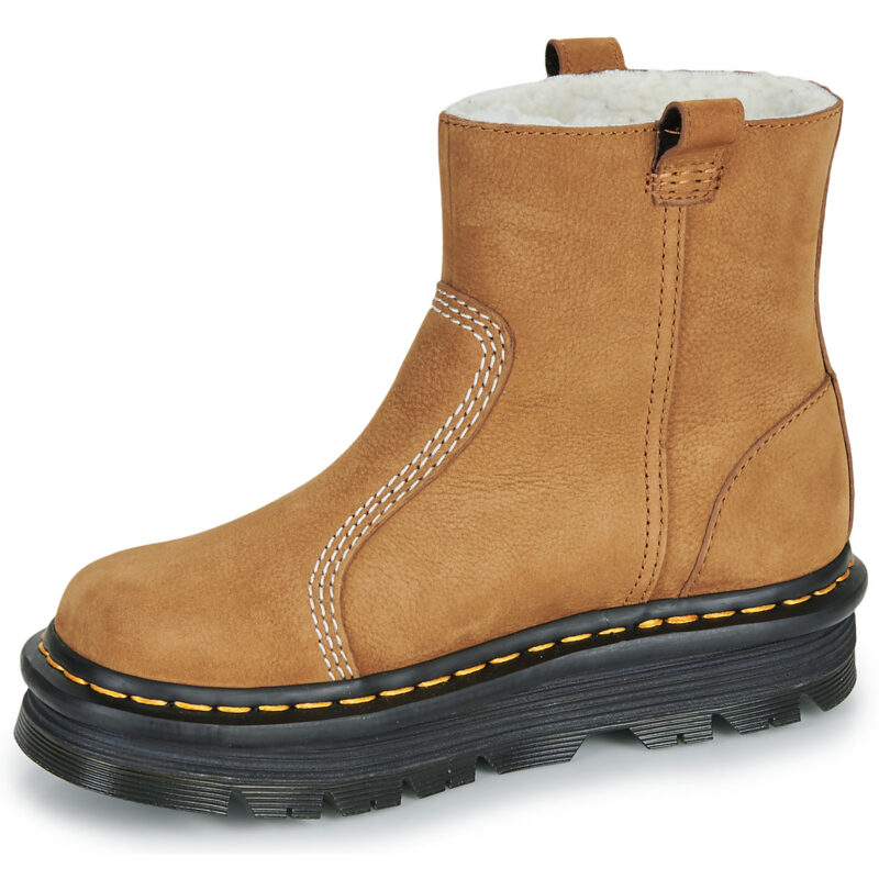 Dr. Martens ZebZag Rigger WL Rigger Boot Desert Brown Milled Nubuck WP Marrone Stivaletti Donna - 4
