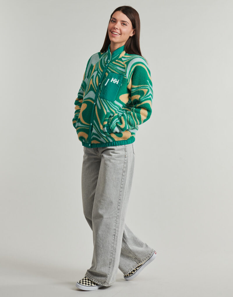 Felpa Helly Hansen W IMPERIAL PRINTED PILE SNAP Verde Felpe Donna - 3
