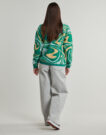 Felpa Helly Hansen W IMPERIAL PRINTED PILE SNAP Verde Felpe Donna - 4