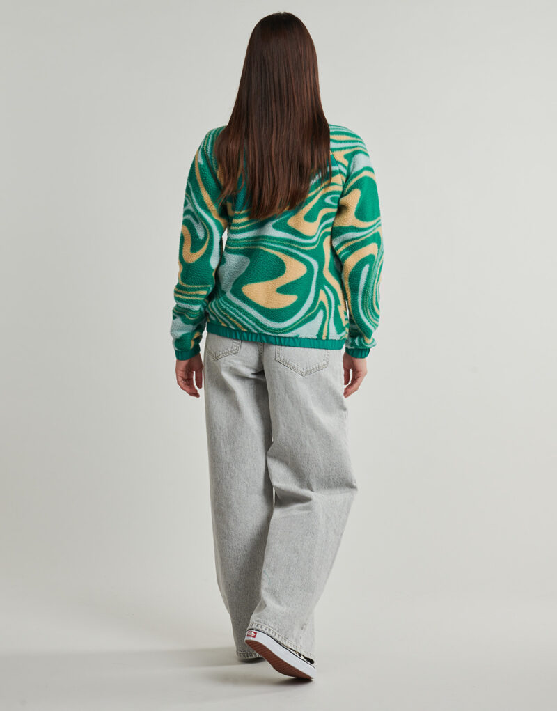 Felpa Helly Hansen W IMPERIAL PRINTED PILE SNAP Verde Felpe Donna - 4
