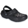 Crocs  Classic Fuzz Lined Glitter Clog  Nero -  Zoccoli Donna