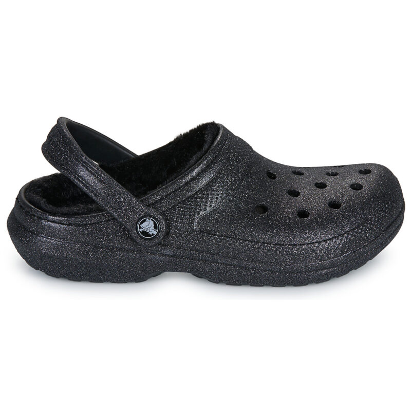 Crocs  Classic Fuzz Lined Glitter Clog  Nero -  Zoccoli Donna - 2