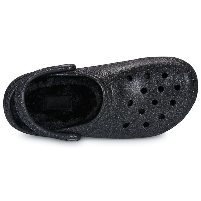 Crocs  Classic Fuzz Lined Glitter Clog  Nero -  Zoccoli Donna - 6