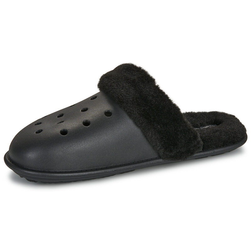 Crocs Classic Fuzz Scuff Nero Pantofole Donna - 4