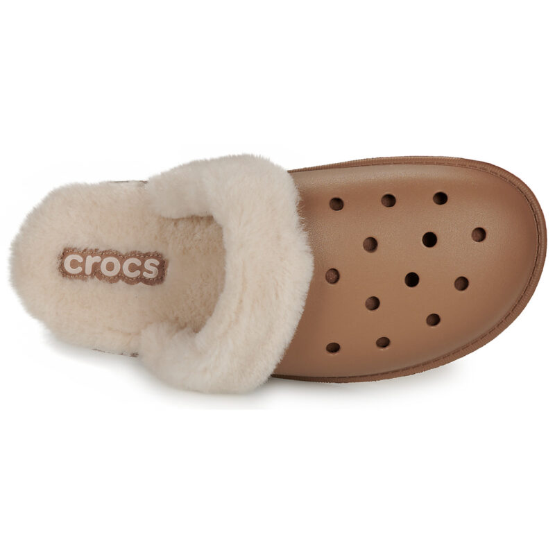 Crocs  Classic Fuzz Scuff  Beige -  Pantofole Donna - 6