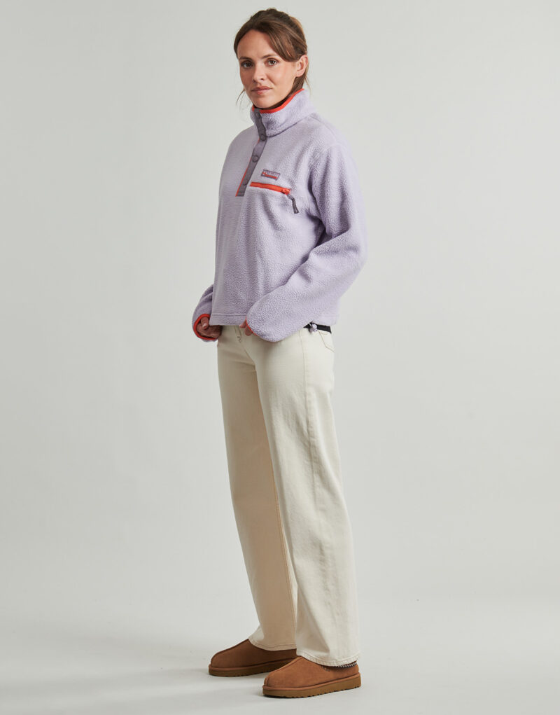 Felpa Columbia HELVETIA II CROPPED HALF SNAP FLEECE Viola Felpe Donna - 3