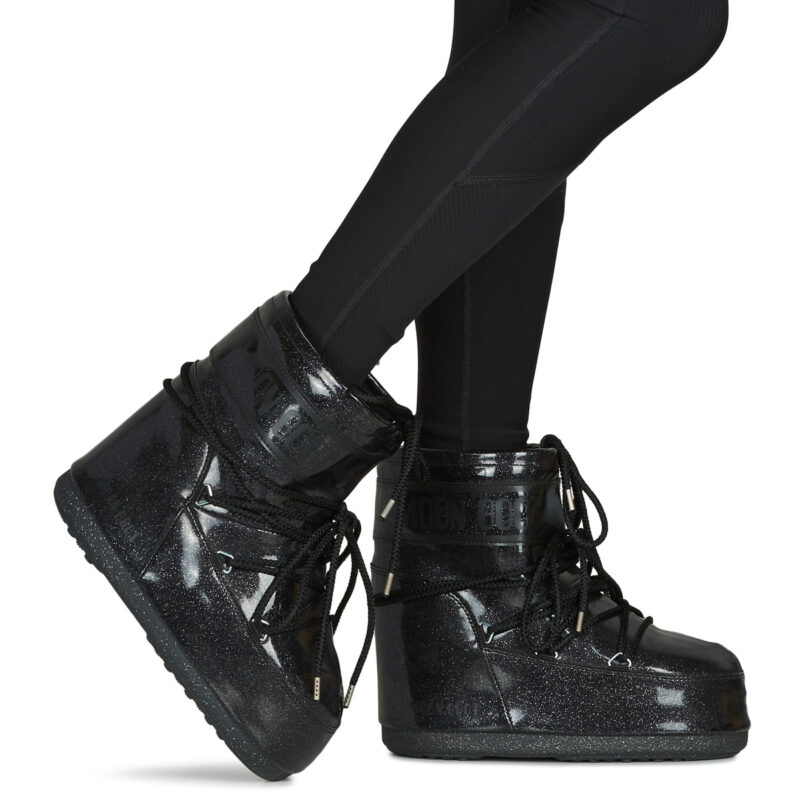 Moon Boot MB ICON LOW GLITTER Nero Scarpe da neve Donna - 8