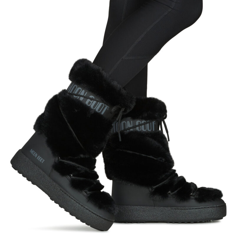 Moon Boot MB LTRACK FAUX FUR HIGH WP Nero Scarpe da neve Donna - 8