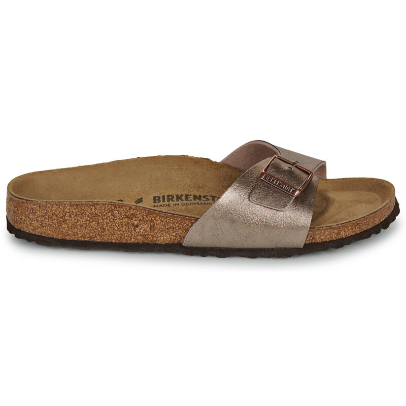 BIRKENSTOCK Madrid Birko-flor / Taupe / Narrow Gold Women's Slipper - 2