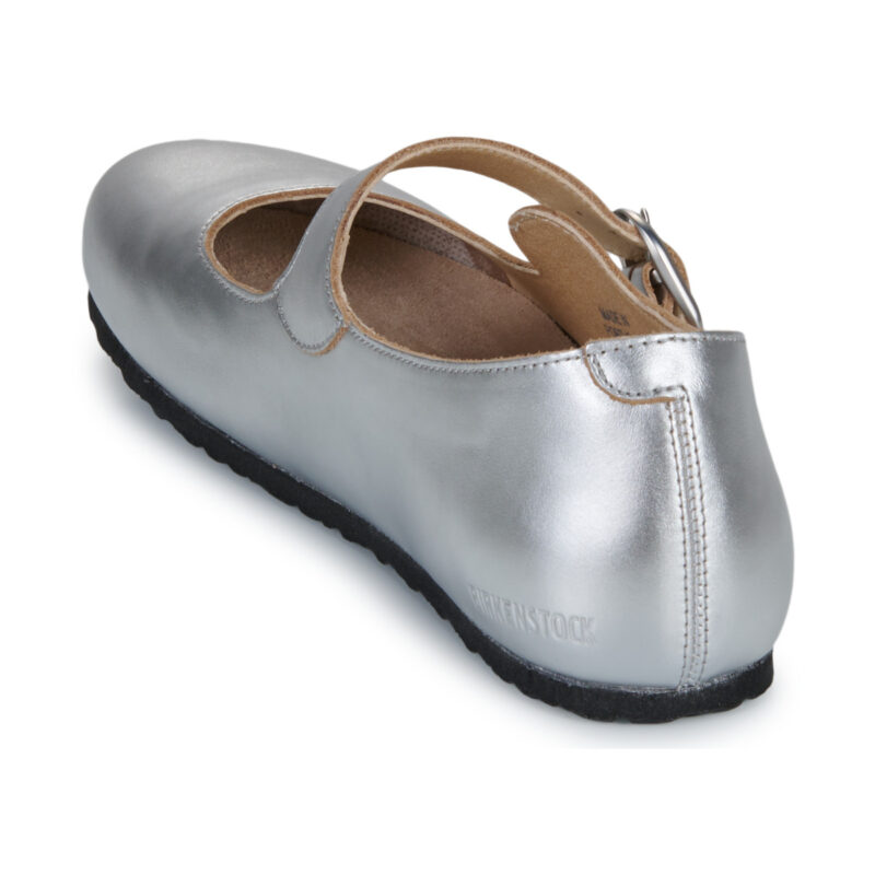BIRKENSTOCK Santa Clarita Pelle / Liscio / Silver / Stretto Argento Ballerine Donna - 5