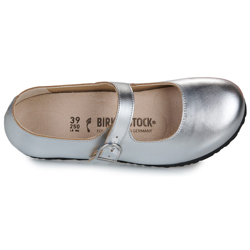 BIRKENSTOCK Santa Clarita Pelle / Liscio / Silver / Stretto Argento Ballerine Donna - 6