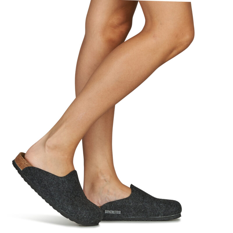 BIRKENSTOCK Amsterdam Feltro / De / Lana / Antracite / Stretta / Regular Grigio Pantofole Donna - 8