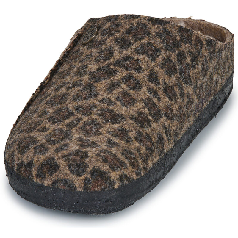 BIRKENSTOCK Zermatt Shearling / Toffee / Melange / Schmale braune Hausschuhe Damen - 3