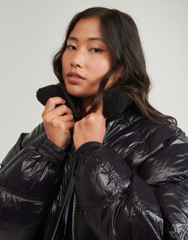 Schott Daunenjacke - Schwarz Damen Daunenjacken - 5