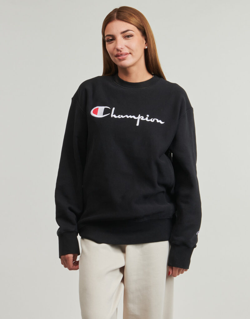 Felpe  Champion  CREWNECK SWEATSHIRT  Nero -   Felpe Abbigliamento Donna - 5