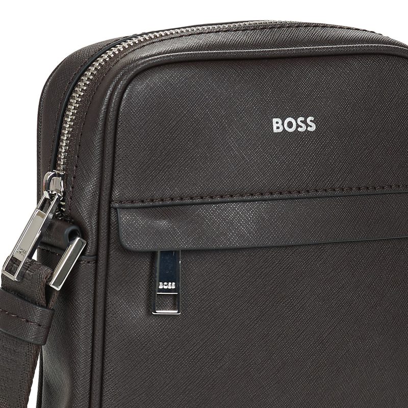 BOSS Zair_NS zip Marrone Borse Shopping Uomo - 4