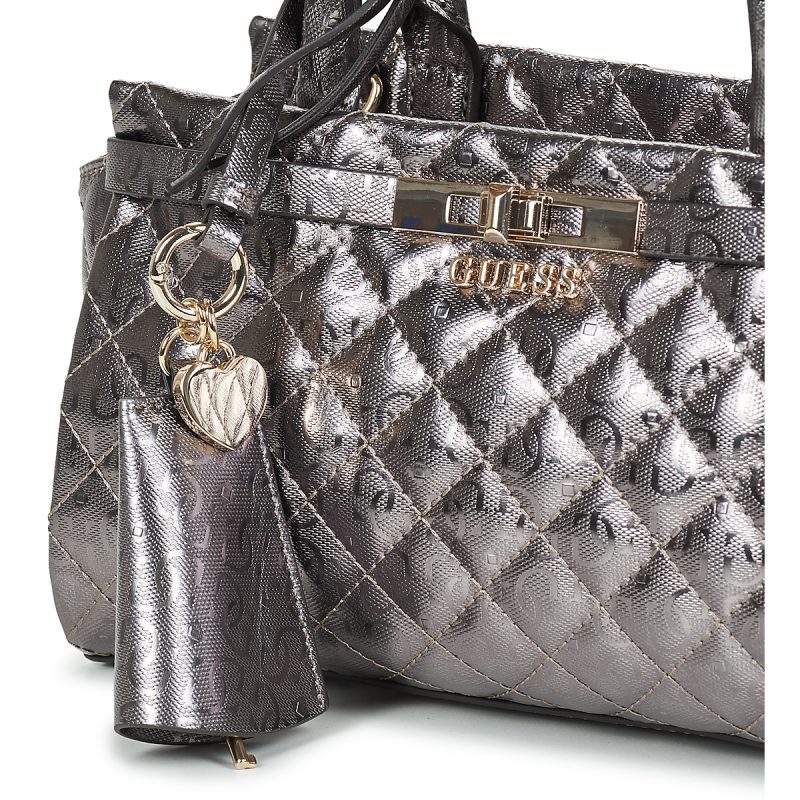 Donna Guess IDRA SMALL SATCHEL Oro Borsetta Donna - 4