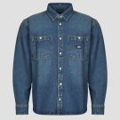 Camicia a maniche lunghe Dickies MECHANIC DENIM SHIRT LS KHAKI TINTED BLUE Blu Camicie a maniche lunghe Uomo - 1