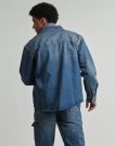 Camicia a maniche lunghe Dickies MECHANIC DENIM SHIRT LS KHAKI TINTED BLUE Blu Camicie a maniche lunghe Uomo - 4