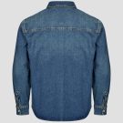 Camicia a maniche lunghe Dickies MECHANIC DENIM SHIRT LS KHAKI TINTED BLUE Blu Camicie a maniche lunghe Uomo - 6