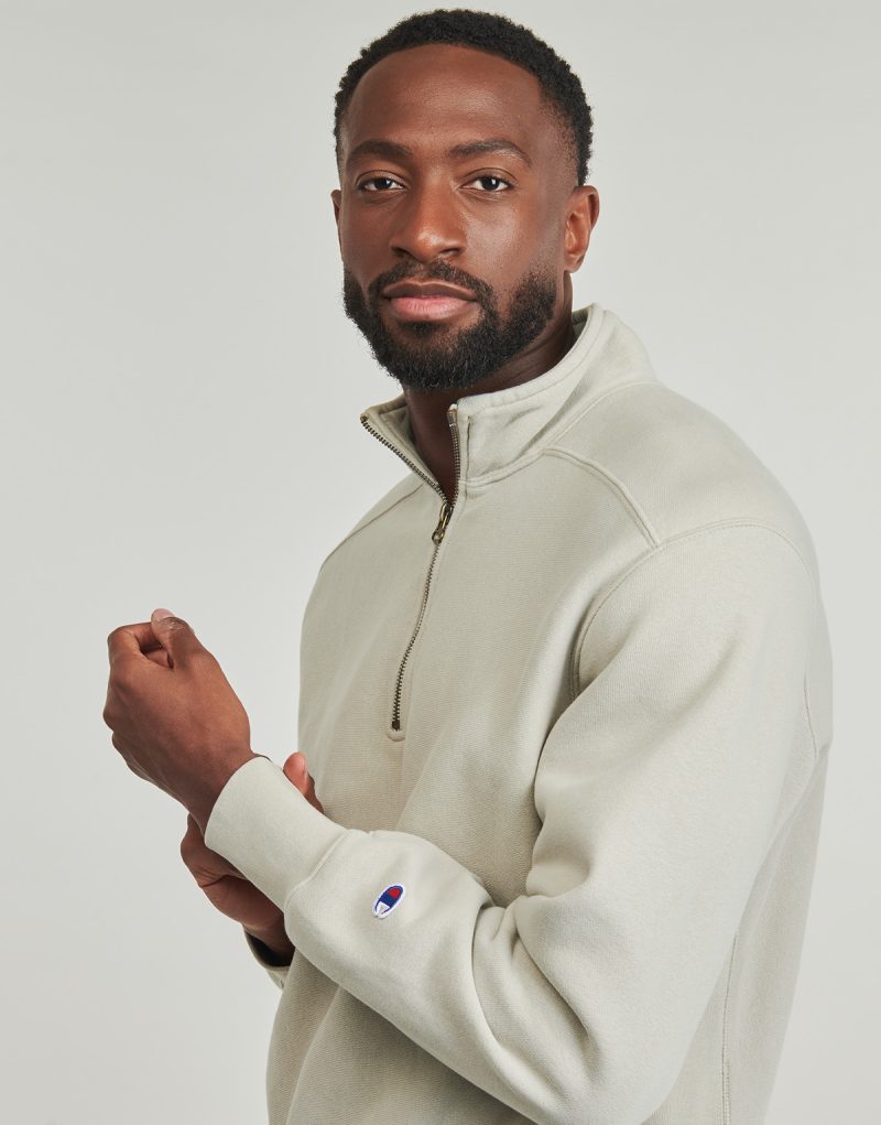 Felpe Champion HALF ZIP SWEATSHIRT Beige Felpe Uomo - 5