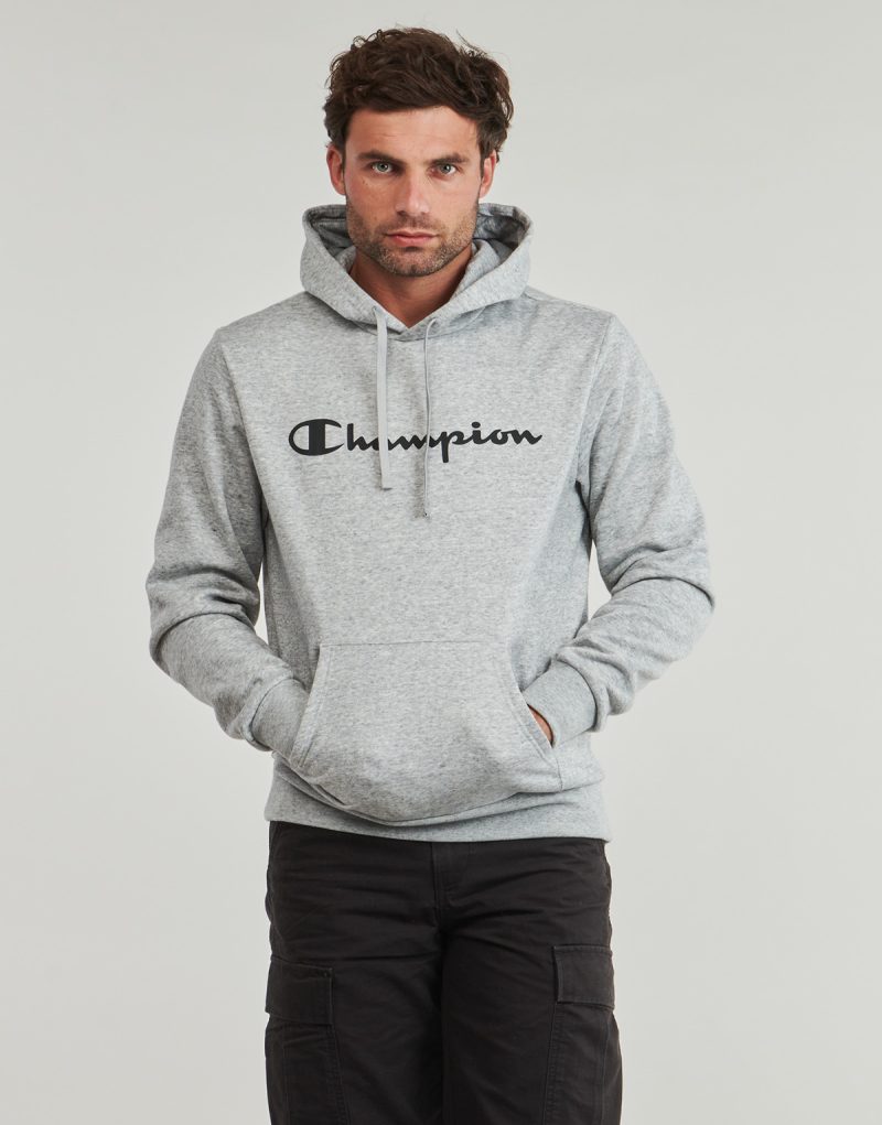 Felpe con cappuccio Champion HOODED SWEATSHIRT Grigio Felpe con cappuccio Uomo - 2
