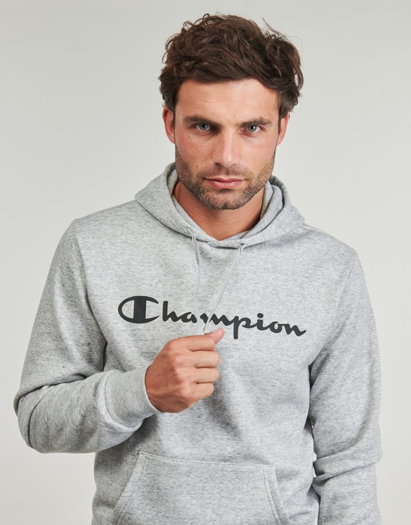 Felpe con cappuccio Champion HOODED SWEATSHIRT Grigio Felpe con cappuccio Uomo - 5