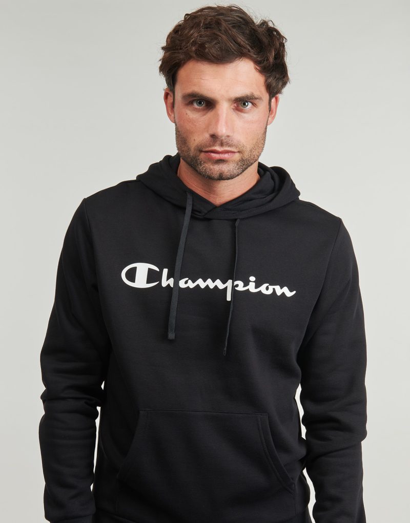 Felpe con cappuccio Champion HOODED SWEATSHIRT Nero Felpe con cappuccio Uomo - 5